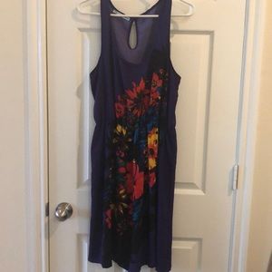 NWOT Purple Floral Sleeve Dress